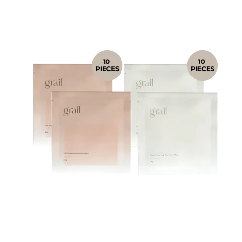 GRAIL Skin Reset Kit – NMN (2 Boxes) + Hydrating Masks Anti Aging (2 Boxes)
