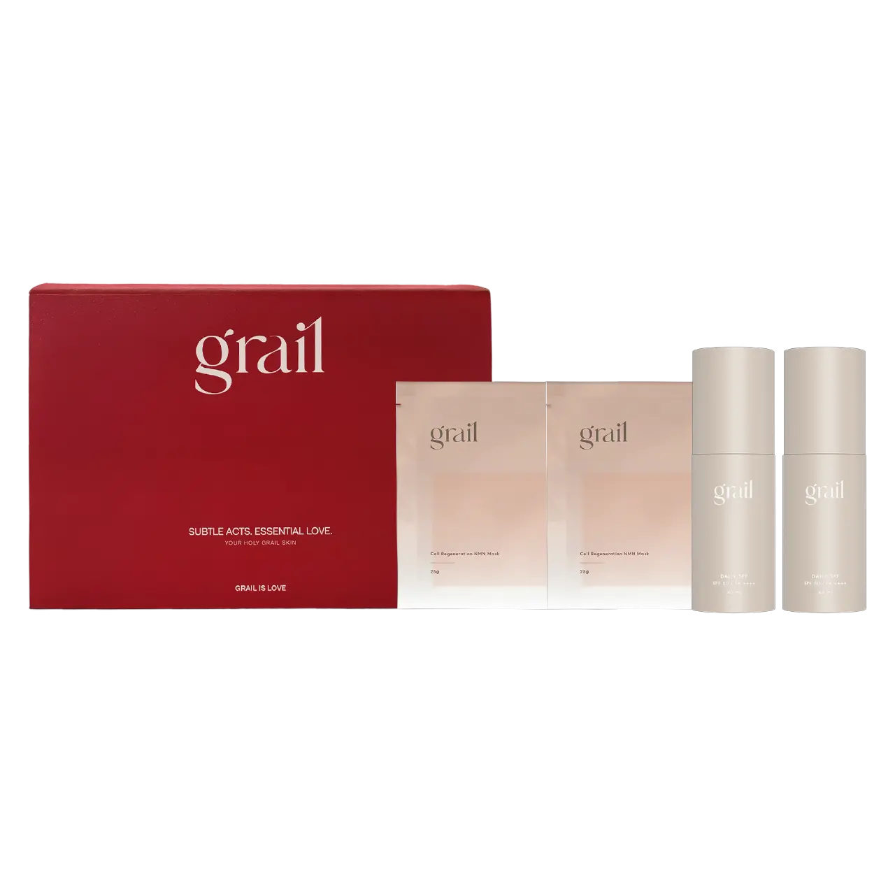 Grail Time Well Spent-NMN Facial Mask, Anti‑Aging Skincare with SPF Sunscreen Daily Protection