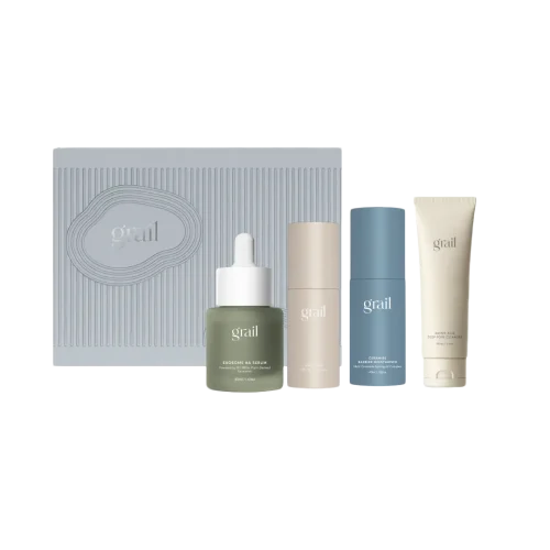 GRAIL The Essential Reset – Deep Pore Cleanser, Ceramide Moisturiser, Exosome Serum & SPF